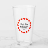 Mr. en Mrs. tumbler drink bril voor huwelijksfeest (Voorkant)
