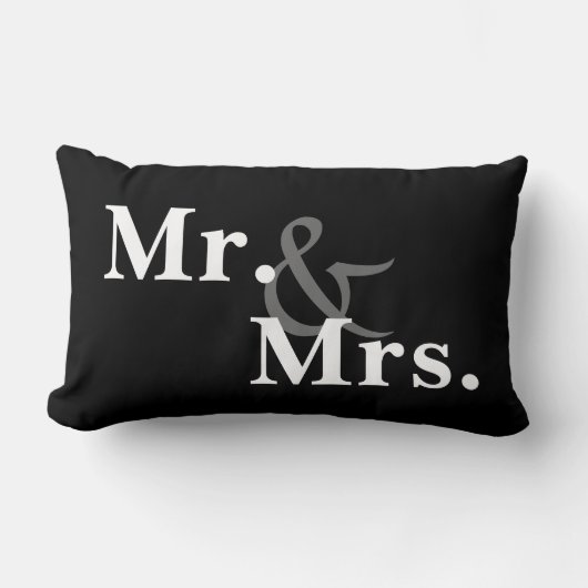 Mr. en Mrs. typografie kussen modern vet (Voorkant)