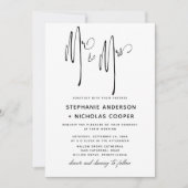 Mr. en Mrs Typografie Script Natural Handwriting I Kaart (Voorkant)