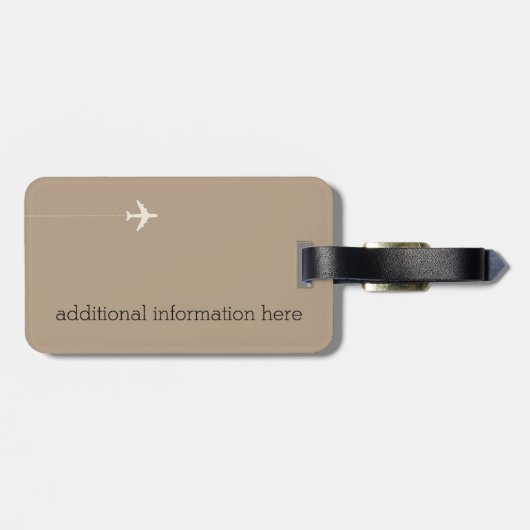 Mr en Mrs vliegtuig reizen gepersonaliseerd Bagagelabel (Achterkant horizontaal)