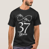 Mr. en Mrs. voor 37 jaar 37th Wedding Jubileum T-shirt (Voorkant)