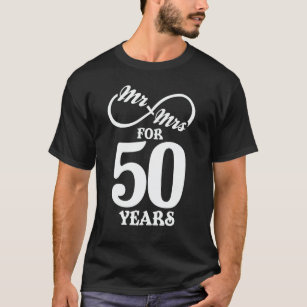 Mr. en Mrs. voor 50 jaar 50th Wedding Jubileum T-shirt