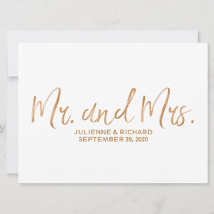 "Mr en Mrs." Weddenschap Stijlvol koper