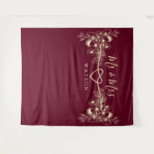 Mr en Mrs Wedding Achtergrond Wandkleed (Voorkant (horizontaal))