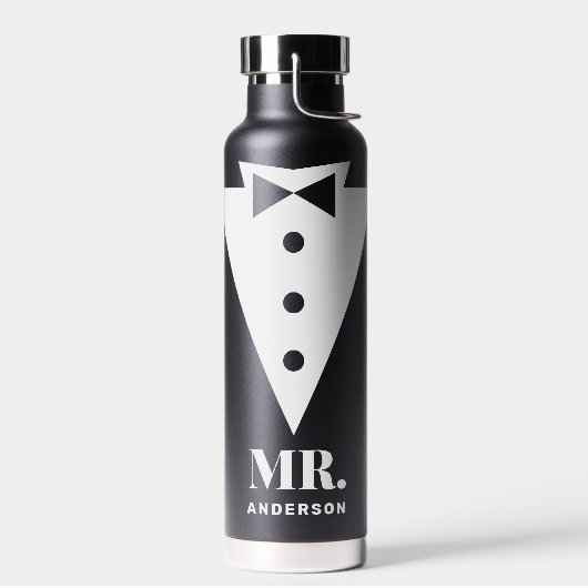 Mr en Mrs Wedding Classic Black Waterfles (Links)