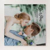Mr. en Mrs Wedding Couple Jigzaag Puzzle Legpuzzel (Horizontaal)