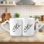 Mr en Mrs Wedding Couple Loversmokken<br><div class="desc">Mr en Mrs Wedding Couple Lovers' Mok Set</div>