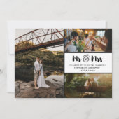 Mr en Mrs Wedding Dank u Foto Collage (Voorkant)