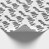 Mr en Mrs Wedding Gift Unieke Cadeaupapier (Hoek)