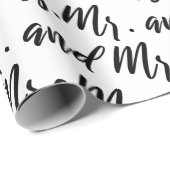 Mr en Mrs Wedding Gift Unieke Cadeaupapier (Rol Hoek)