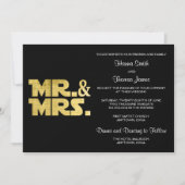 Mr en Mrs Wedding Kaart (Voorkant)