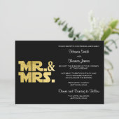 Mr en Mrs Wedding Kaart (Staand voorkant)