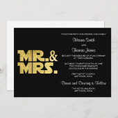 Mr en Mrs Wedding Kaart (Voorkant / Achterkant)