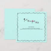 Mr en Mrs Wedding Mint Informatie Kaart (Voorkant / Achterkant)