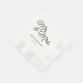 Mr en Mrs Wedding Napkins Custom Gedrukt Servet (Hoek)
