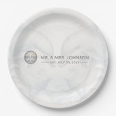Mr en Mrs Wedding Papieren Bordje (Voorkant)