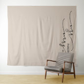 Mr en Mrs Wedding Photo Beige Banner Wandkleed (In Situ (horizontaal))