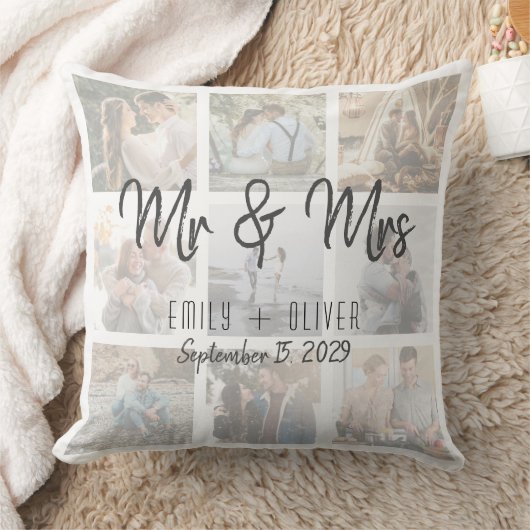 Mr en Mrs Wedding Photo Sierkussen (Deken)