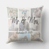 Mr en Mrs Wedding Photo Sierkussen (Achterkant)