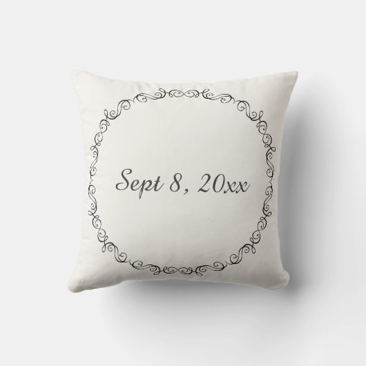 Mr en Mrs Wedding Pillow Kussen (Achterkant)
