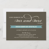 Mr. en Mrs Wedding Shower/Rehearsal Dinner Invite Kaart (Voorkant)