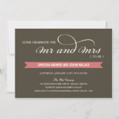 Mr. en Mrs Wedding Shower/Rehearsal Dinner Invite Kaart (Voorkant)