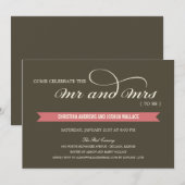 Mr. en Mrs Wedding Shower/Rehearsal Dinner Invite Kaart (Voorkant / Achterkant)