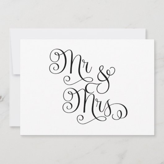 Mr en Mrs Wedding Sign (Voorkant)