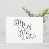 Mr en Mrs Wedding Sign (Staand voorkant)