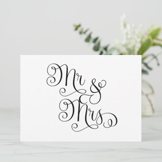 Mr en Mrs Wedding Sign (Staand voorkant)