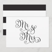 Mr en Mrs Wedding Sign (Voorkant / Achterkant)