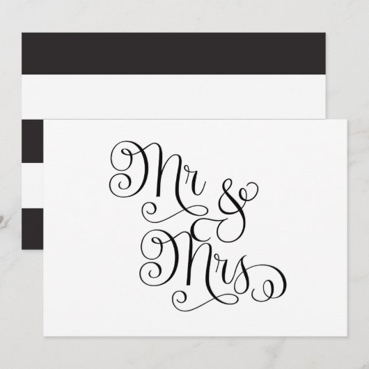 Mr en Mrs Wedding Sign (Voorkant / Achterkant)