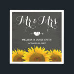 Mr. en Mrs Wedding Sunflower Chalkboard Elegant Servet<br><div class="desc">================================================================ de Uitnodigingsreeks van elegante chromatografische zonnebloemen (1) Alle tekststijl, kleuren, grootte kunnen worden gewijzigd om aan uw behoeften te voldoen. (2) Als je objecten op maat of op maat moet maken, kun je contact met me opnemen. (In hoesje heb je mijn antwoord niet gekregen, controleer je de SPAM-map per...</div>
