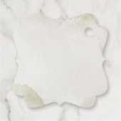 Mr en Mrs White Floral Dank u Bedankjes Labels (Achterkant)