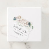 Mr en Mrs White Floral Dank u Bedankjes Labels (In situ)