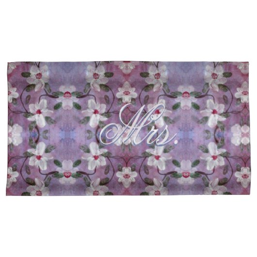 Mr. en Mrs White Paars en Blue Kussensloop (Voorkant-Rechts)