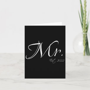 Mr Est. 2022 Mr& Mrs. Bride Groom Couple Ma Kaart