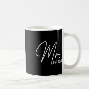 Mr Est. 2024 Just Married Wedding Hubby Mr &amp; Koffiemok