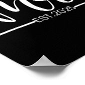 Mr Est. 2025 Just Married Wedding Hubby Mr &amp; Poster (Hoek)