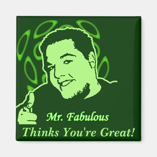 Mr Fabulous vindt u geweldig! Magneet (Voorkant)