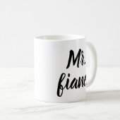 Mr. Fiancé Coffee Mok – Inky Trendy Lettering (Voorkant rechts)