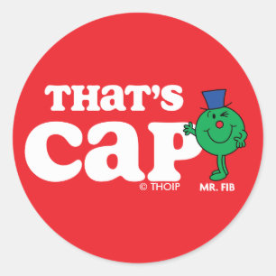 Mr Fib, dat is Pet Ronde Sticker