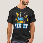 Mr Fix It Break Matching Zoon & Vader Dag Papa T-shirt (Voorkant)