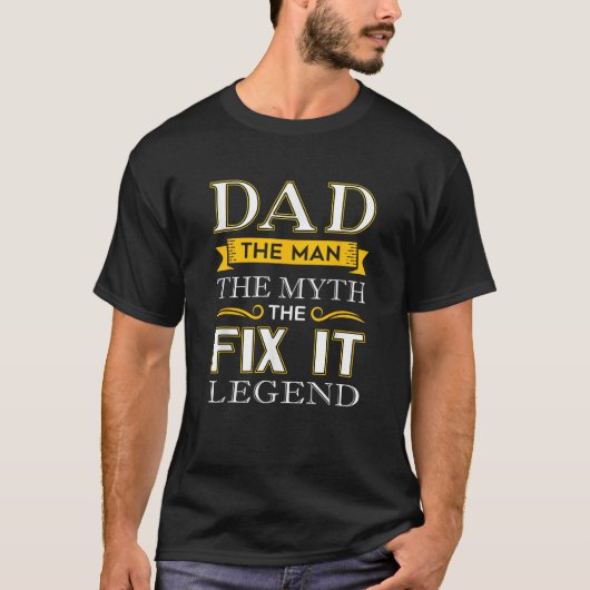 Mr. Fix It Dad Vaderdag Handig Man T-shirt (Voorkant)