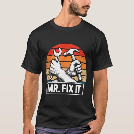 Mr. Fix It Funny Dad Shirts For Men From Wife Fath (Voorkant)