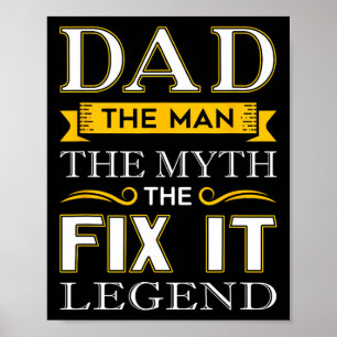 Mr Fix It Papa Gifts Vaders Dag Handy Man Poster