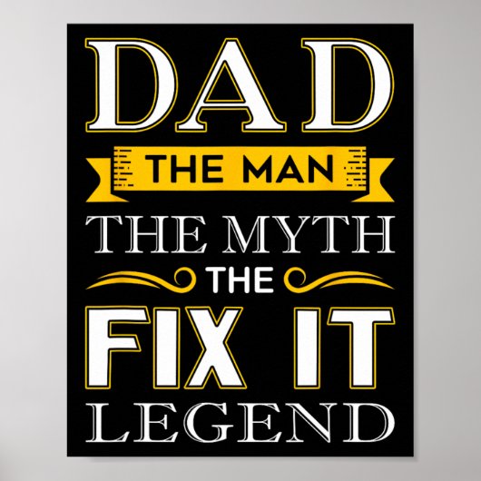 Mr Fix It Papa Gifts Vaders Dag Handy Man Poster (Voorkant)