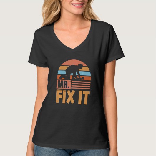 Mr Fix It Tinkerer Repair Fixing Handyman Premium T-shirt (Voorkant)