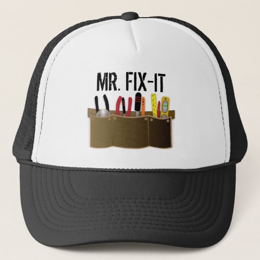 MR. FIX-IT, TOOLBELT AND TOOLS TRUCKER PET (Voorkant)