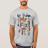 Mr Fix IT Vaderdag Kaart T-shirt (Voorkant)